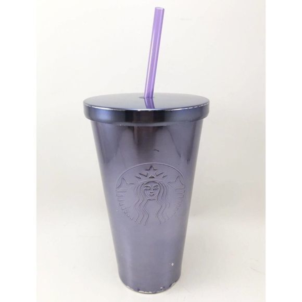 Starbucks Coffee 2016 Grande Metallic Purple 16oz Grande‎ Stainless Tumbler Cup